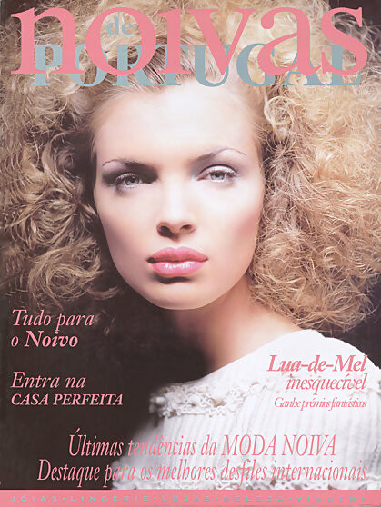 Esther Cañadas featured on the Noivas de Portugal cover from January 1997