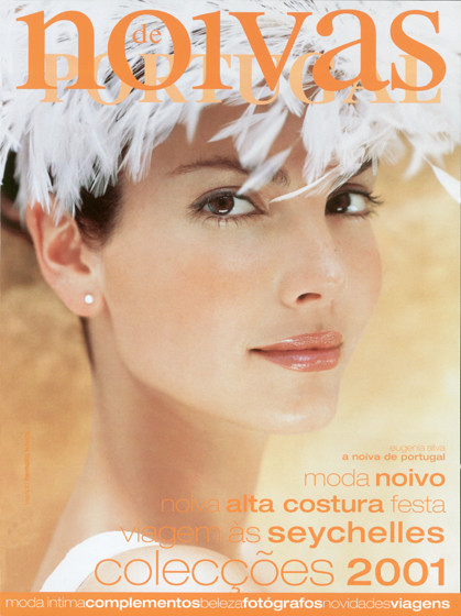 Eugenia Silva featured on the Noivas de Portugal cover from June 2001