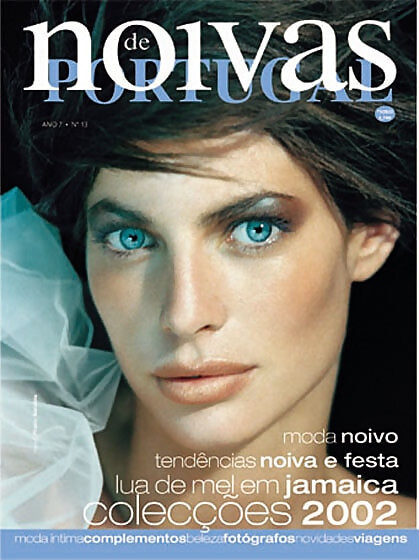 Vanessa Asbert featured on the Noivas de Portugal cover from January 2002
