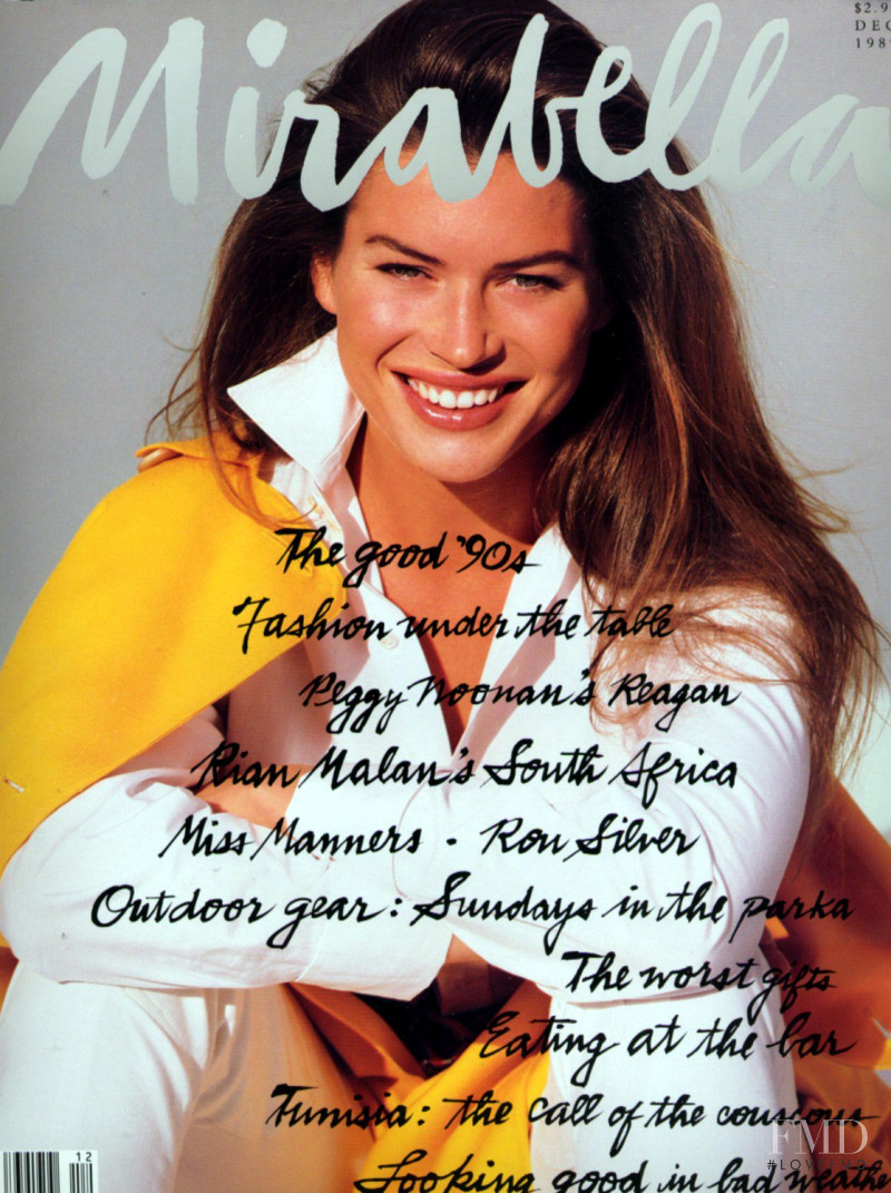 Carre Otis featured on the Mirabella cover from December 1989