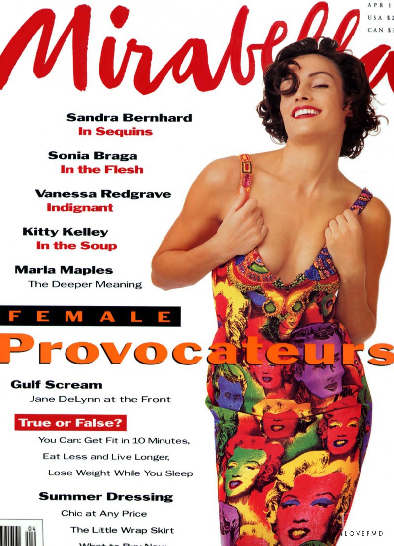 Famke Janssen featured on the Mirabella cover from April 1991