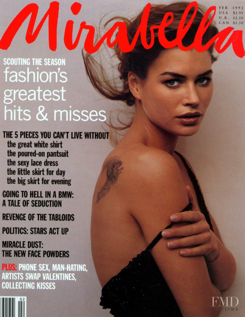 Carre Otis featured on the Mirabella cover from February 1992