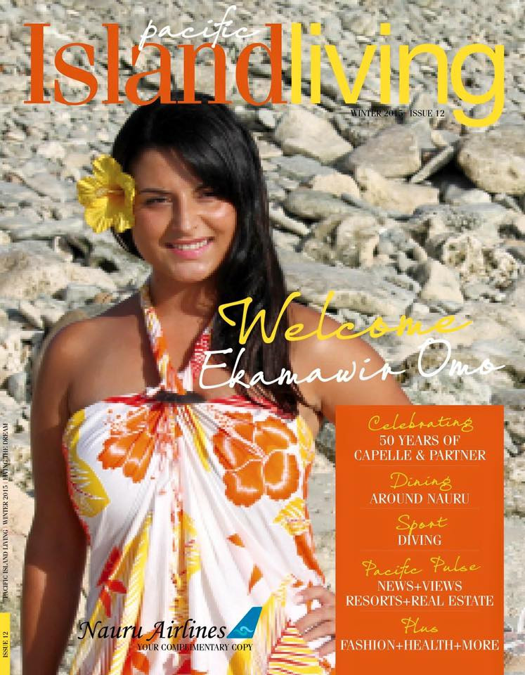 Kauai Oppenheimer featured on the Pacific Island Living cover from December 2015