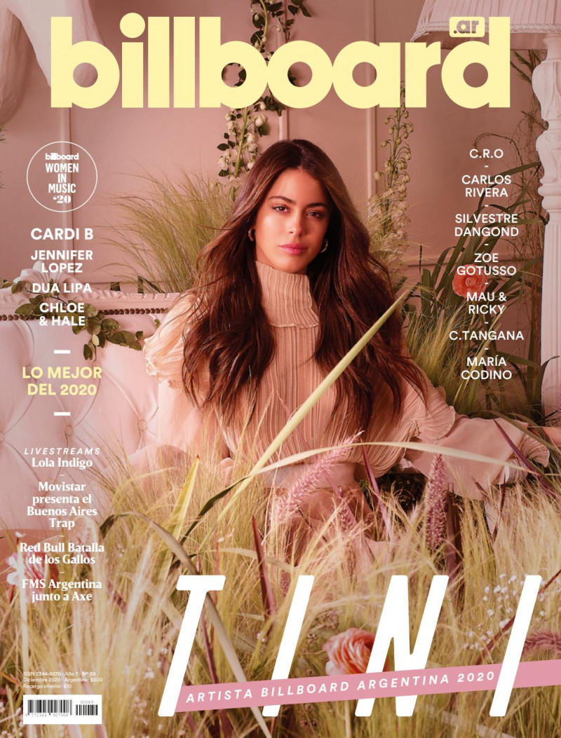 Tini Stoessel featured on the Billboard Argentina cover from December 2020