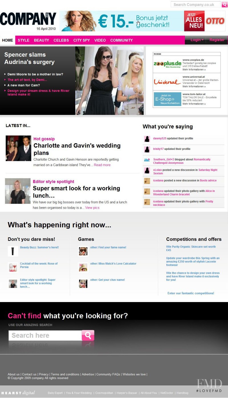  featured on the Company.co.uk screen from April 2010