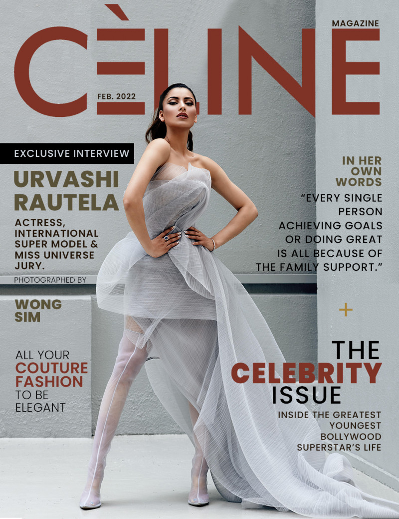 Urvashi Rautela featured on the Celine cover from February 2022