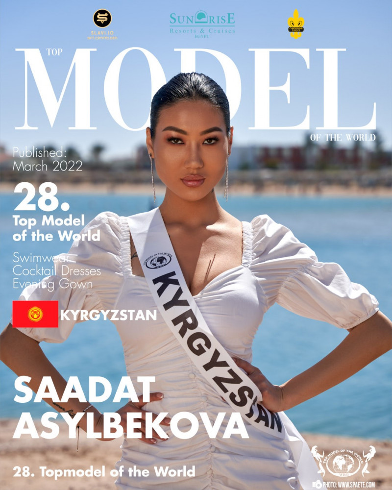 Saadat Asylbekova featured on the Top Model Of The World cover from March 2022