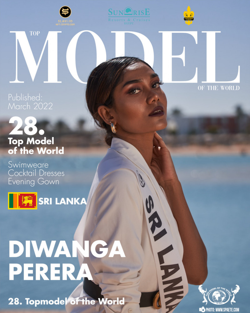 Diwanga Perera featured on the Top Model Of The World cover from March 2022