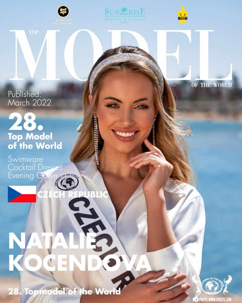 Natalie Kocendova featured on the Top Model Of The World cover from March 2022