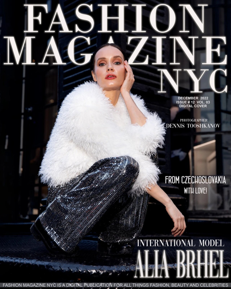 Alia Brhel featured on the Fashion Magazine NYC cover from December 2022