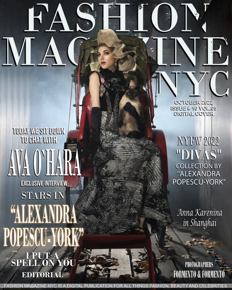 Ava O\'Hara featured on the Fashion Magazine NYC cover from October 2022