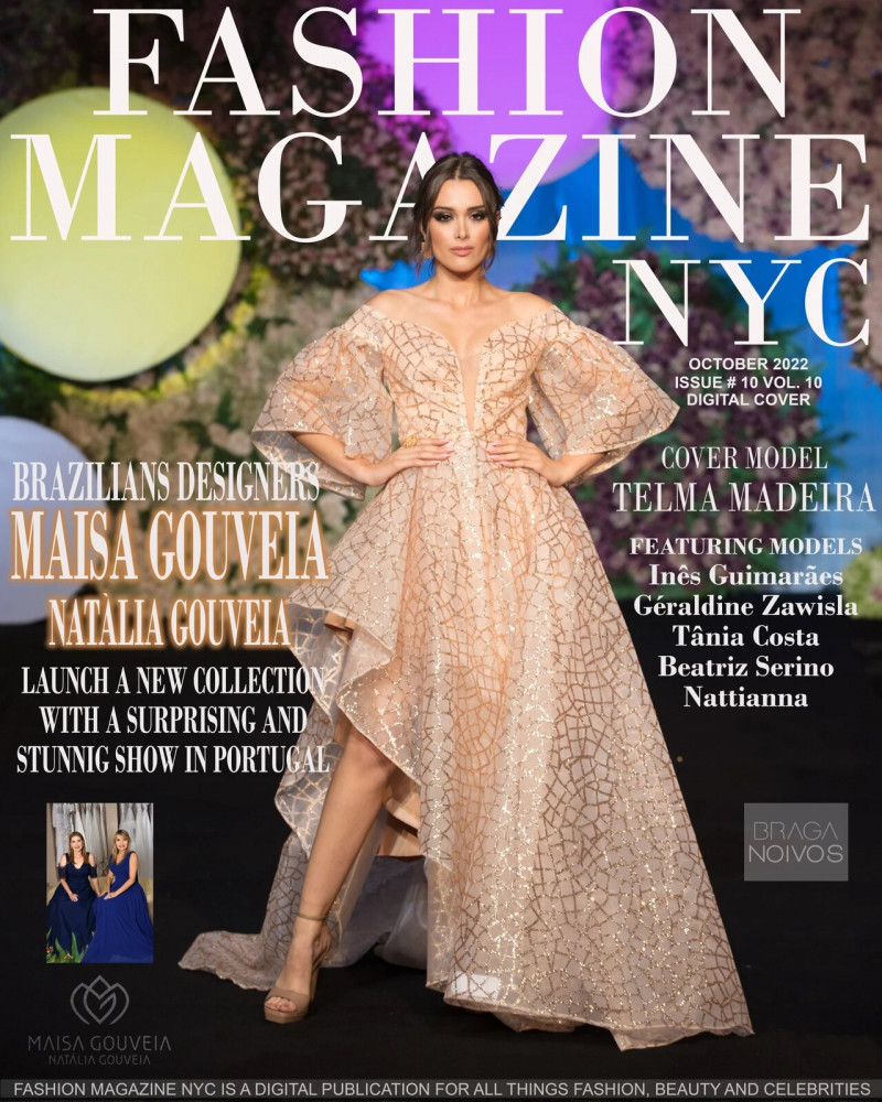 Telma Madeira featured on the Fashion Magazine NYC cover from October 2022