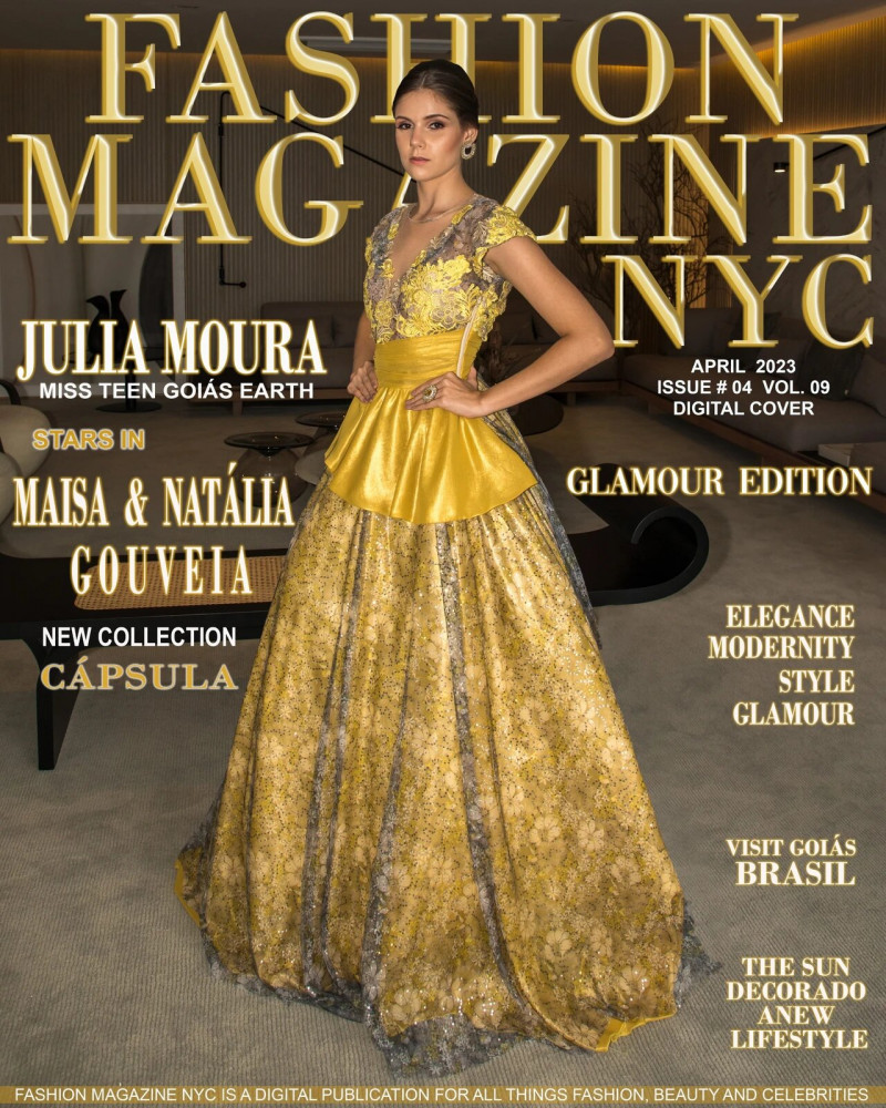 Julia Moura featured on the Fashion Magazine NYC cover from April 2023