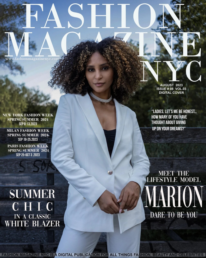 Marion Reber
 featured on the Fashion Magazine NYC cover from August 2023