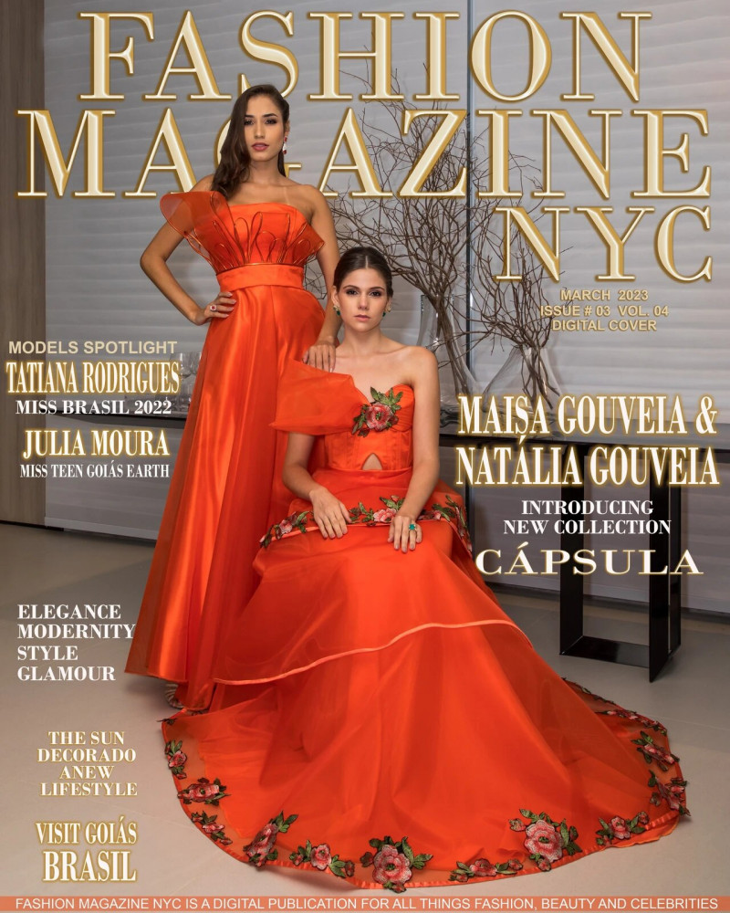 Tatiana Rodrigues, Julia Moura featured on the Fashion Magazine NYC cover from March 2023