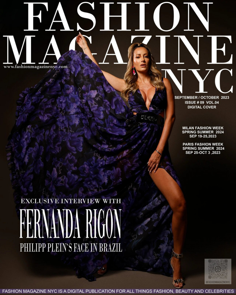 Fernanda Rigon featured on the Fashion Magazine NYC cover from September 2023