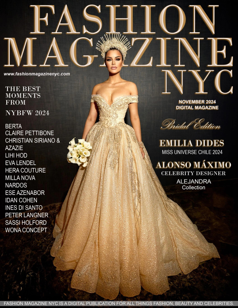 Emilia Dides featured on the Fashion Magazine NYC cover from November 2024