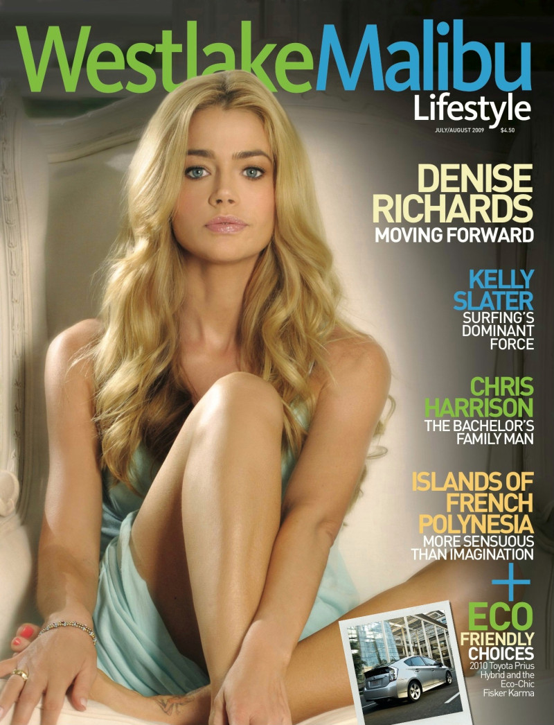 Denise Richards featured on the Westlake Malibu Lifestyle cover from July 2009