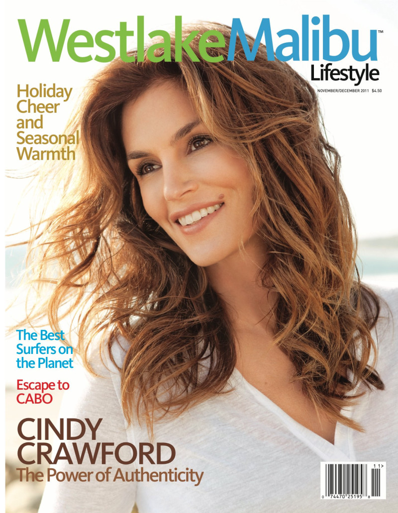 Cindy Crawford featured on the Westlake Malibu Lifestyle cover from November 2011