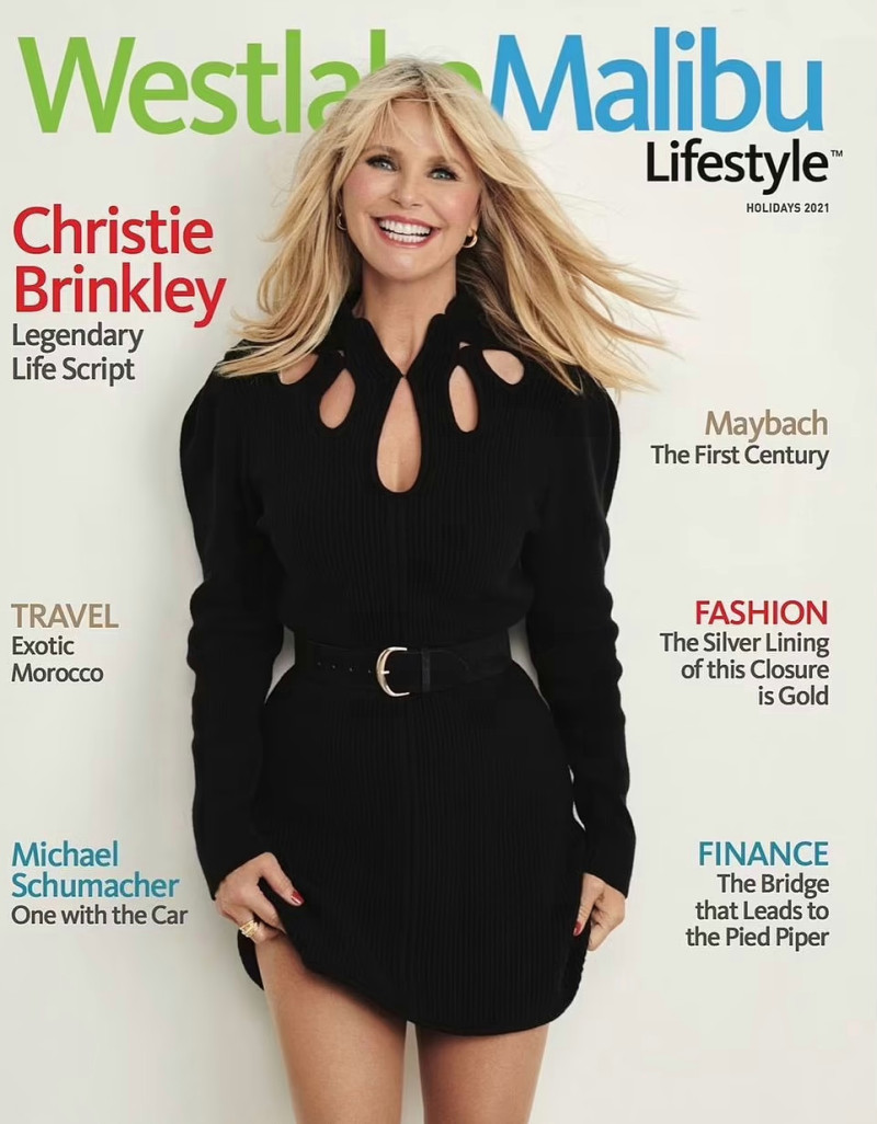 Christie Brinkley featured on the Westlake Malibu Lifestyle cover from November 2021