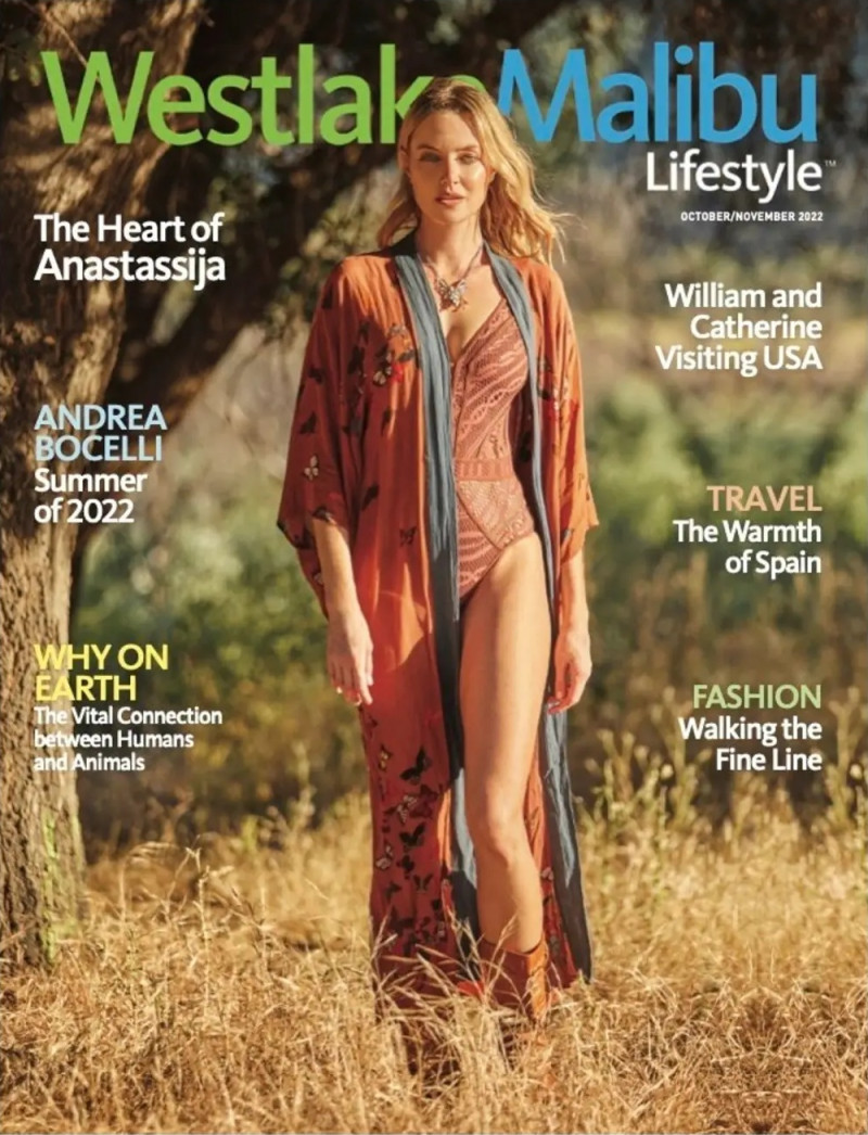 Anastassija Makarenko featured on the Westlake Malibu Lifestyle cover from October 2022