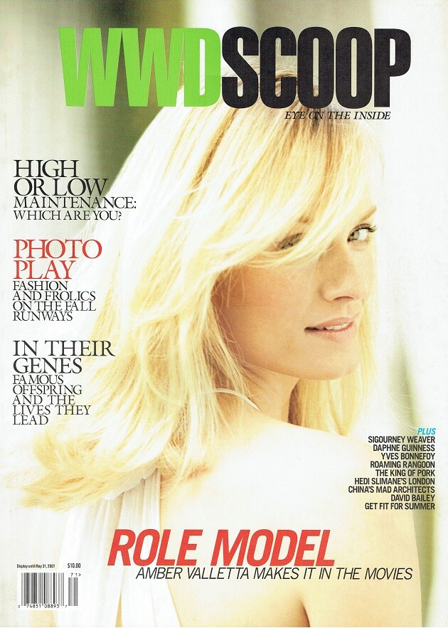 Amber Valletta featured on the WWD Scoop cover from March 2007