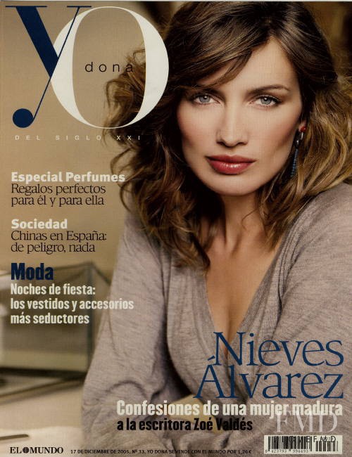 Nieves Alvarez featured on the Yo Dona cover from December 2005