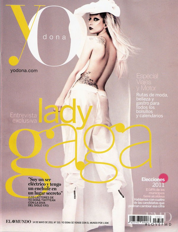 Lady Gaga featured on the Yo Dona cover from May 2011