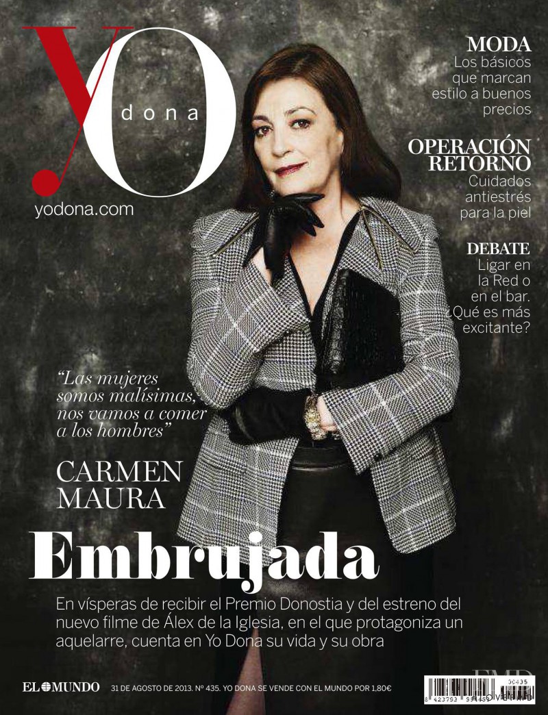 Carmen Maura featured on the Yo Dona cover from August 2013
