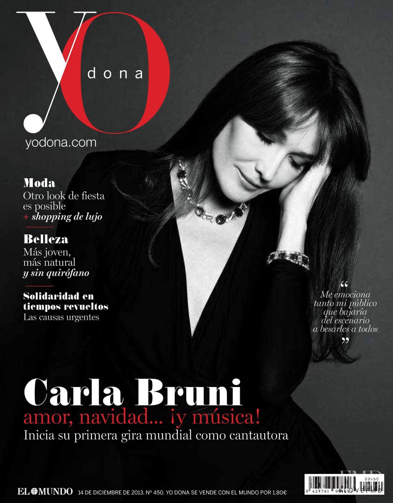 Carla Bruni featured on the Yo Dona cover from December 2013