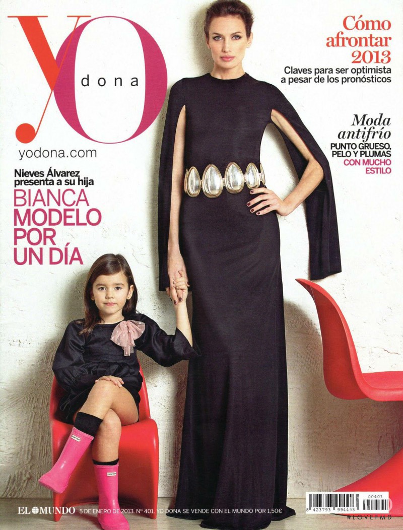 Nieves Alvarez featured on the Yo Dona cover from January 2013