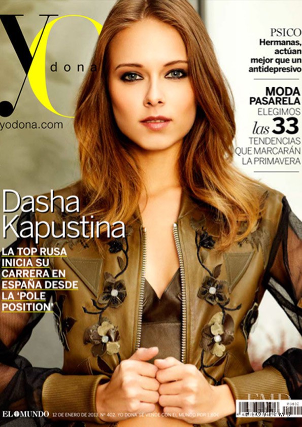 Dasha Kapustina featured on the Yo Dona cover from January 2013