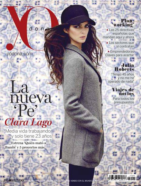 Clara Lago featured on the Yo Dona cover from November 2013