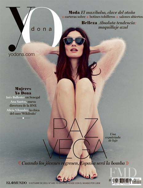 Paz Vega featured on the Yo Dona cover from October 2013