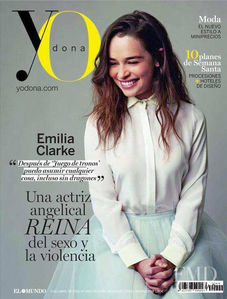 Emilia Clarke featured on the Yo Dona cover from April 2014