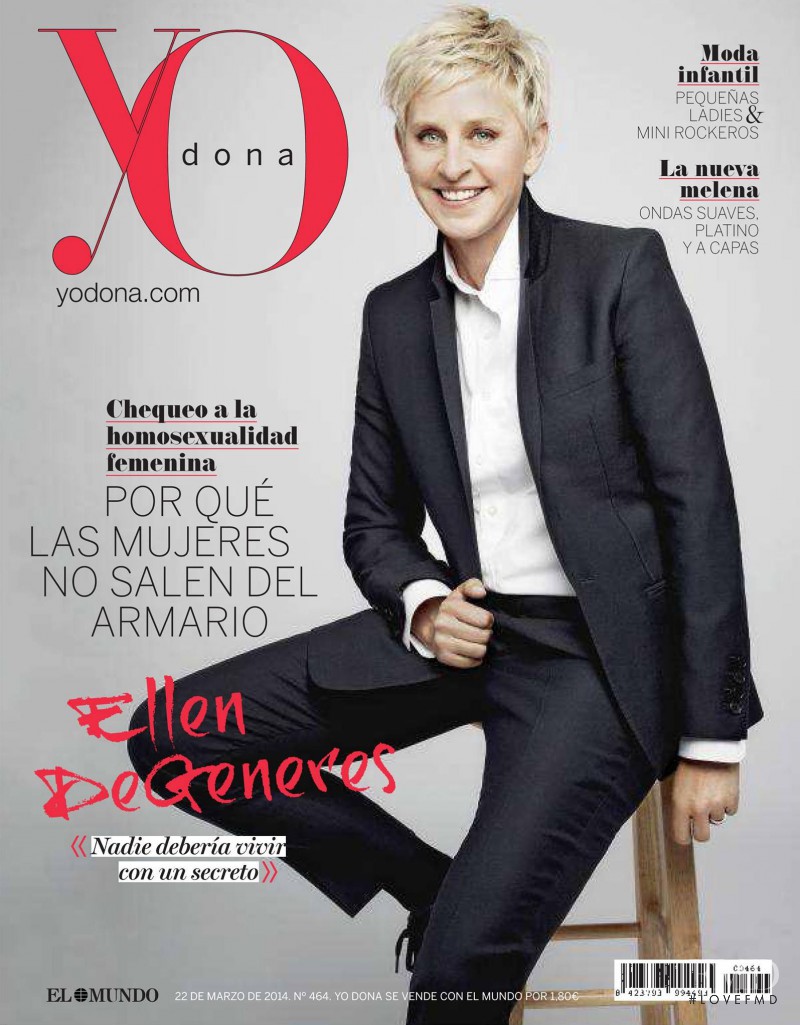 Ellen Degeneres featured on the Yo Dona cover from March 2014