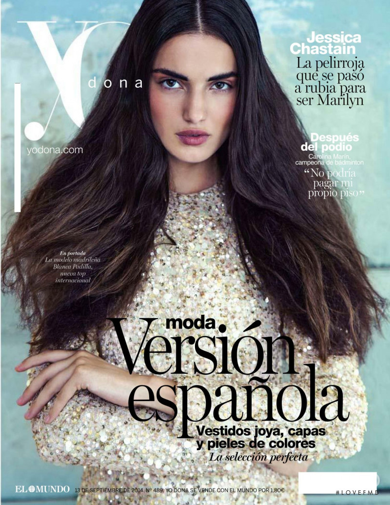 Blanca Padilla featured on the Yo Dona cover from September 2014