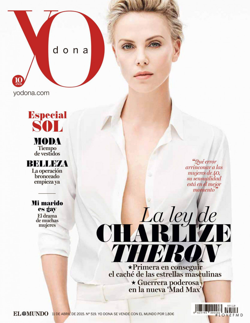 Charlize Theron featured on the Yo Dona cover from April 2015