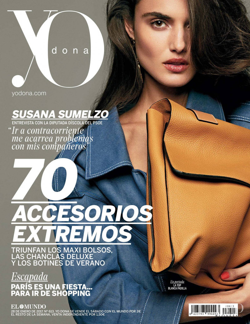 Blanca Padilla featured on the Yo Dona cover from January 2017