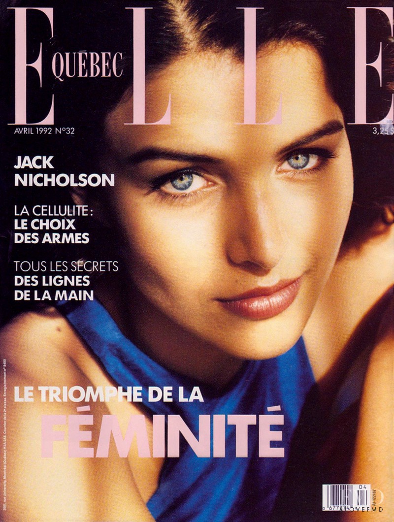 Toneya Bird featured on the Elle Quebec cover from April 1992