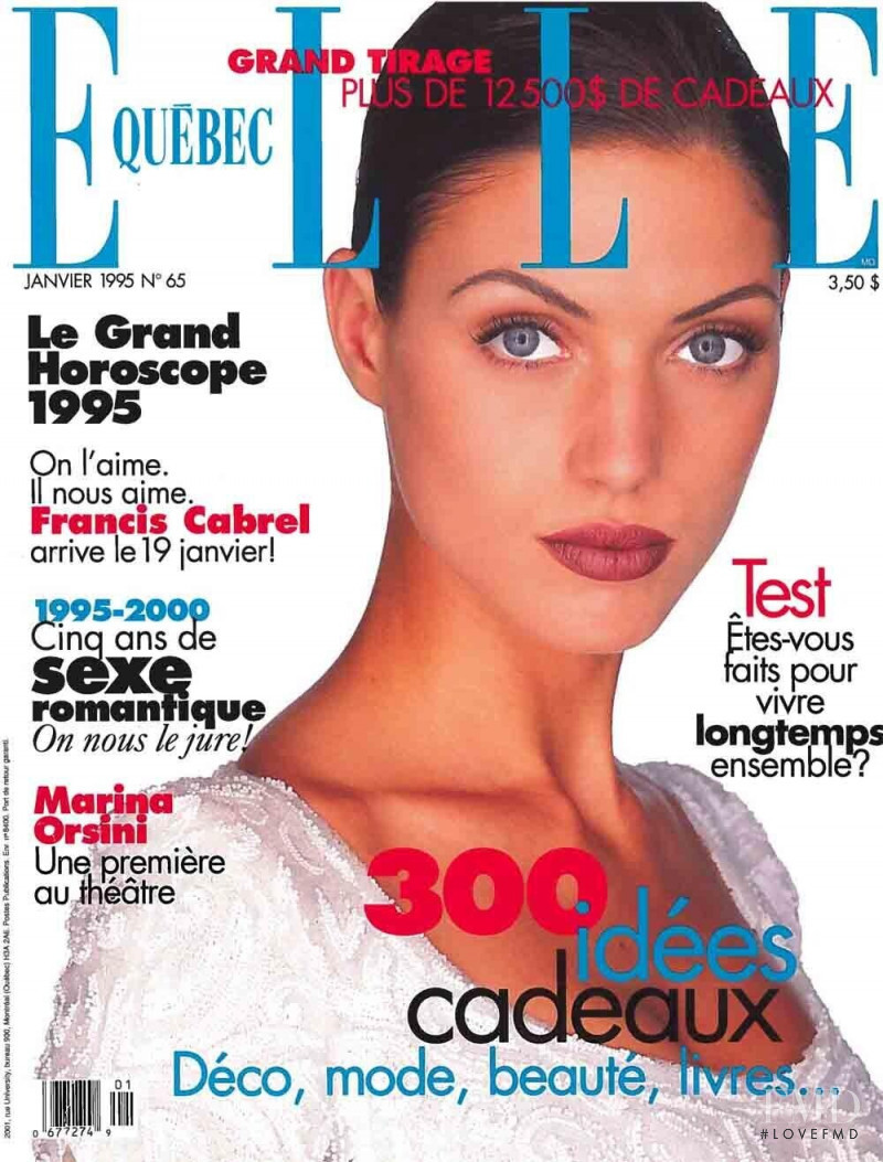 Anouk Baijings featured on the Elle Quebec cover from January 1995