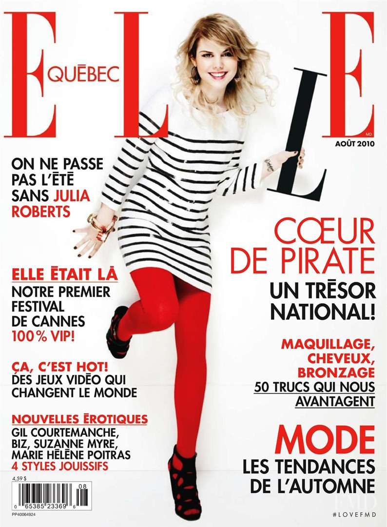 Béatrice Martin featured on the Elle Quebec cover from August 2010
