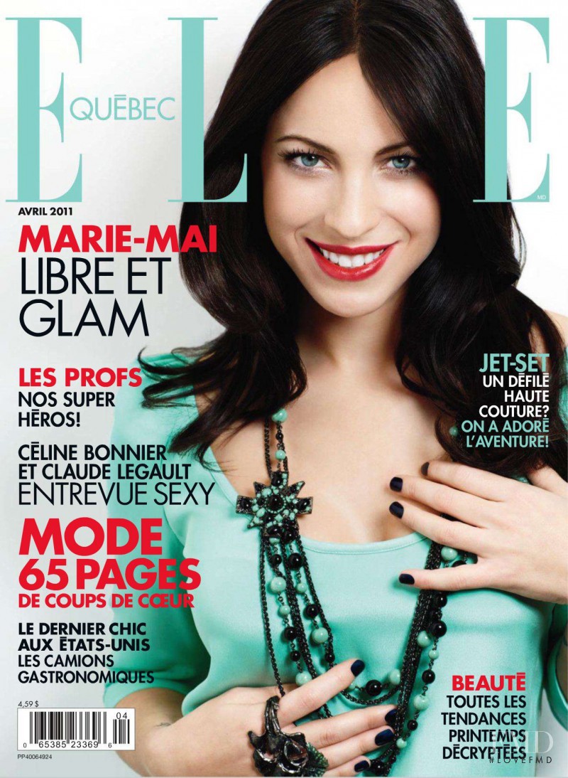 Marie-Mai featured on the Elle Quebec cover from April 2011