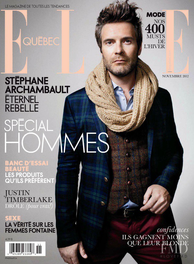 Stéphane Archambault featured on the Elle Quebec cover from November 2012