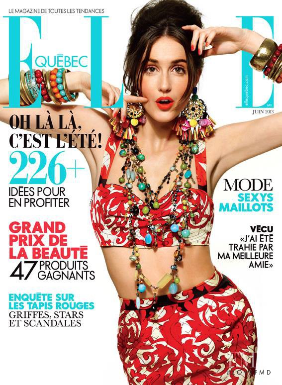 Amanda Laine featured on the Elle Quebec cover from June 2013