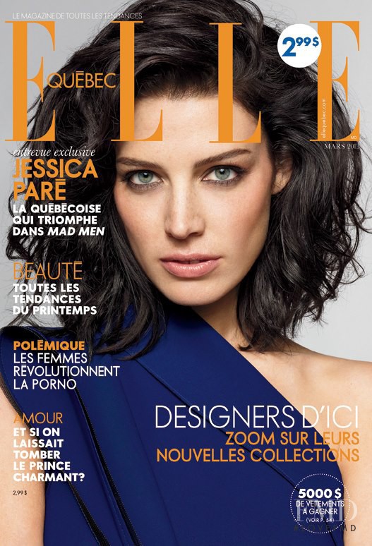 Jessica Paré featured on the Elle Quebec cover from March 2013
