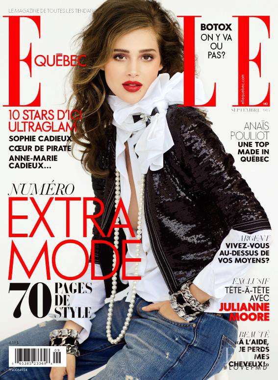 Anais Pouliot featured on the Elle Quebec cover from September 2013