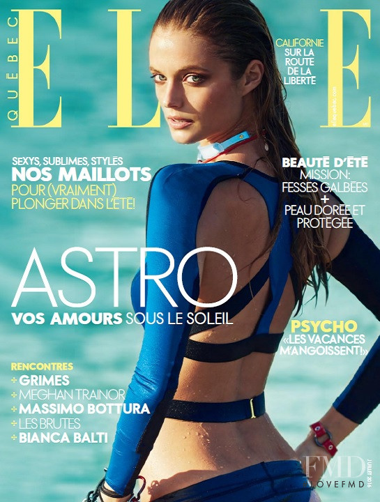 Kate Bock featured on the Elle Quebec cover from July 2016