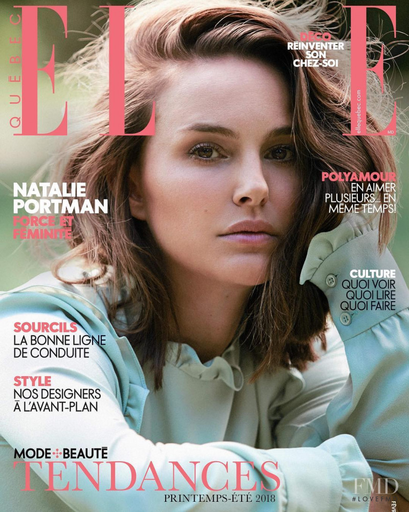 Natalie Portman  featured on the Elle Quebec cover from February 2018