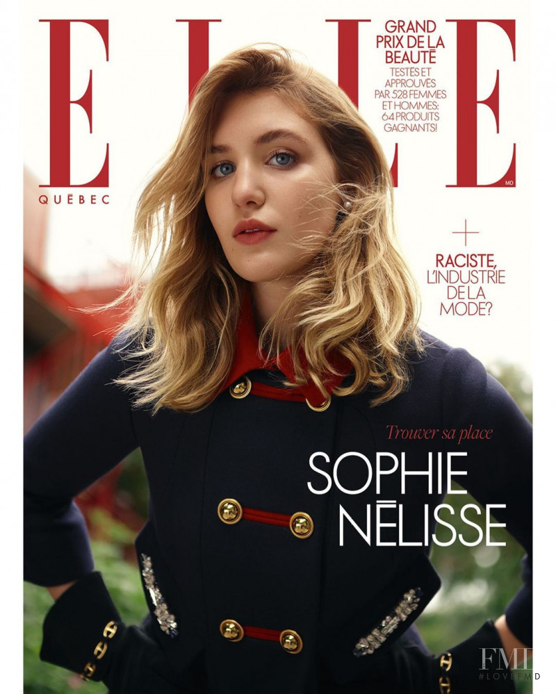 Sophie Nelisse featured on the Elle Quebec cover from November 2020